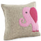 Handmade Pillow Hand Felted Wool - Pink Elephant Gray - 18" Arcadia Home